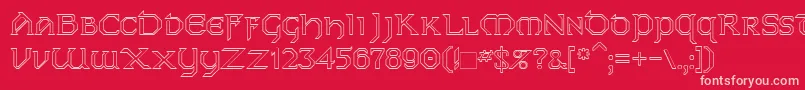 Dublinho Font – Pink Fonts on Red Background
