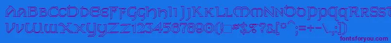 Dublinho Font – Purple Fonts on Blue Background