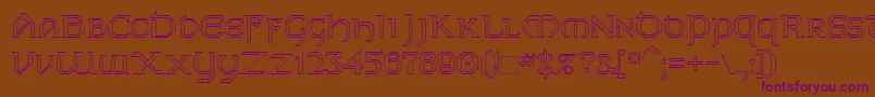Dublinho Font – Purple Fonts on Brown Background