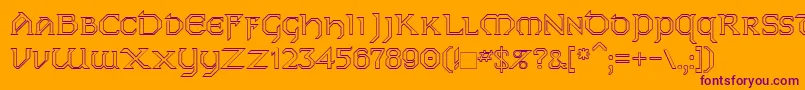 Dublinho Font – Purple Fonts on Orange Background
