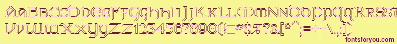 Dublinho Font – Purple Fonts on Yellow Background
