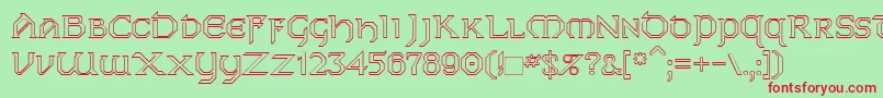 Dublinho Font – Red Fonts on Green Background