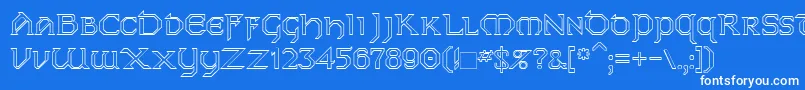 Dublinho Font – White Fonts on Blue Background