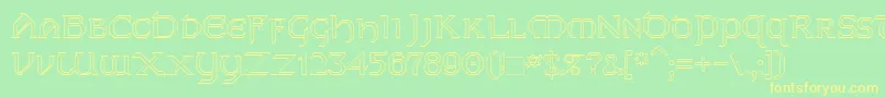 Dublinho Font – Yellow Fonts on Green Background