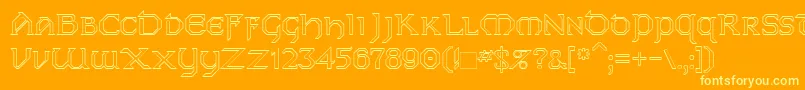 Dublinho Font – Yellow Fonts on Orange Background