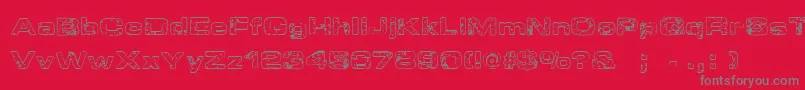 SpongeRegular Font – Gray Fonts on Red Background