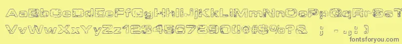 SpongeRegular Font – Gray Fonts on Yellow Background