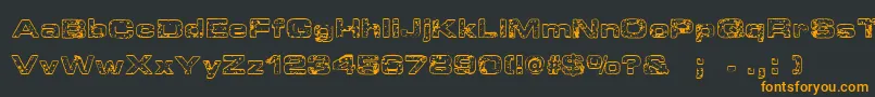 SpongeRegular Font – Orange Fonts on Black Background