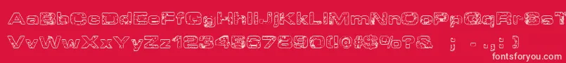 SpongeRegular Font – Pink Fonts on Red Background