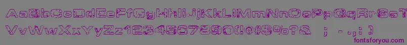SpongeRegular Font – Purple Fonts on Gray Background
