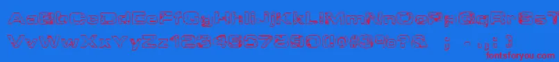 SpongeRegular Font – Red Fonts on Blue Background