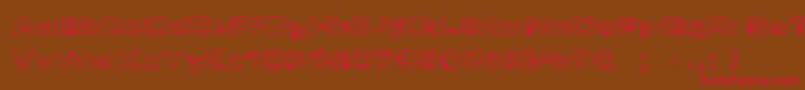 SpongeRegular Font – Red Fonts on Brown Background