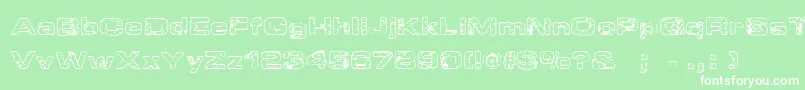 SpongeRegular Font – White Fonts on Green Background