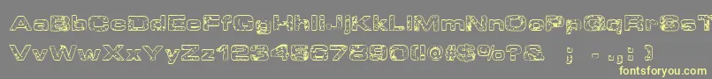 SpongeRegular Font – Yellow Fonts on Gray Background