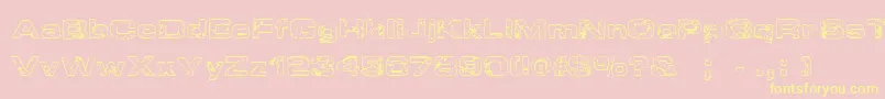 SpongeRegular Font – Yellow Fonts on Pink Background