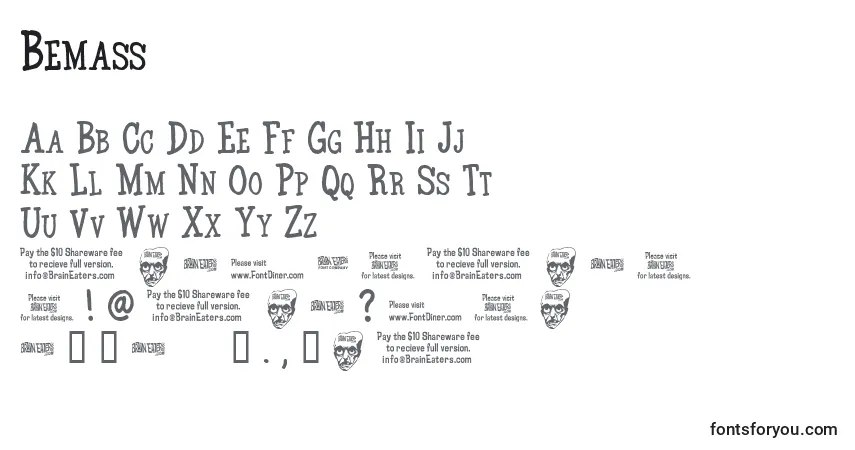 Шрифт Bemass – алфавит, цифры, специальные символы
