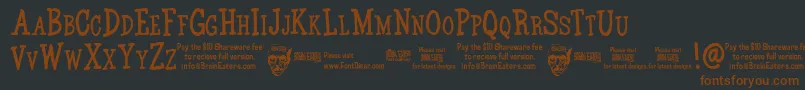 Bemass Font – Brown Fonts on Black Background