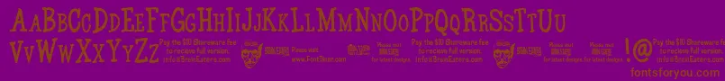 Bemass Font – Brown Fonts on Purple Background