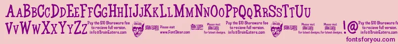 Bemass Font – Purple Fonts on Pink Background