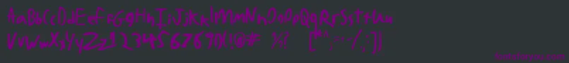BadHandwriting7.2 Font – Purple Fonts on Black Background