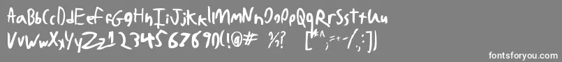 Шрифт BadHandwriting7.2 – белые шрифты на сером фоне