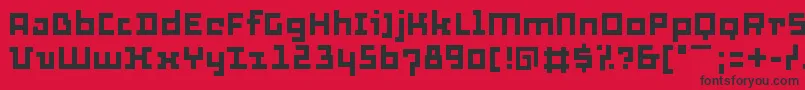 Thirtysix Font – Black Fonts on Red Background