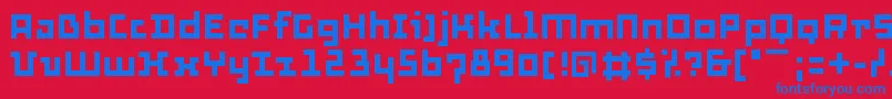 フォントThirtysix – 赤い背景に青い文字