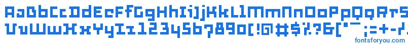 Czcionka Thirtysix – niebieskie czcionki na białym tle