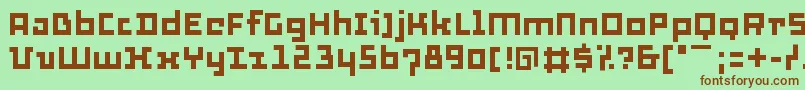 Шрифт Thirtysix – коричневые шрифты на зелёном фоне