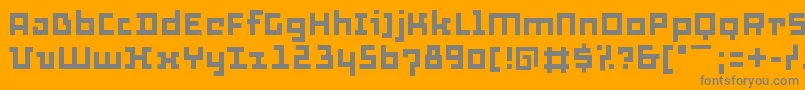 Thirtysix Font – Gray Fonts on Orange Background