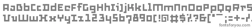 フォントThirtysix – 白い背景に灰色の文字