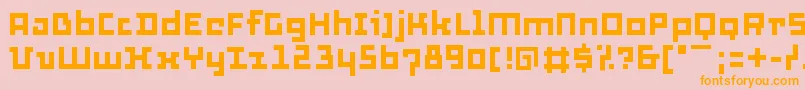 Thirtysix Font – Orange Fonts on Pink Background