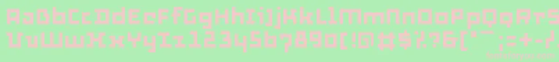 Thirtysix Font – Pink Fonts on Green Background