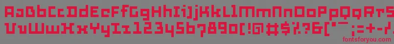 Шрифт Thirtysix – красные шрифты на сером фоне