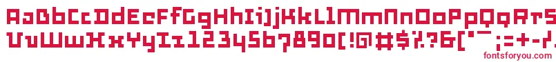 フォントThirtysix – 白い背景に赤い文字