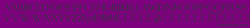 Czcionka AngloSaxonCaps – czarne czcionki na fioletowym tle
