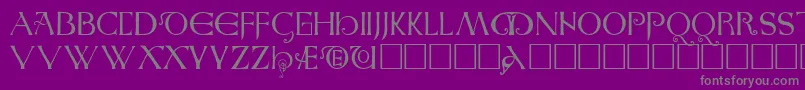 Police AngloSaxonCaps – polices grises sur fond violet