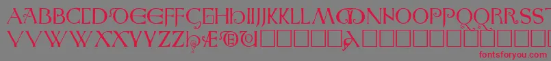 AngloSaxonCaps Font – Red Fonts on Gray Background