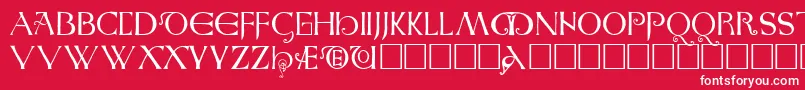 AngloSaxonCaps Font – White Fonts on Red Background