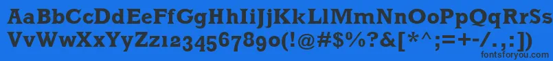 Шрифт MklatinBold – чёрные шрифты на синем фоне