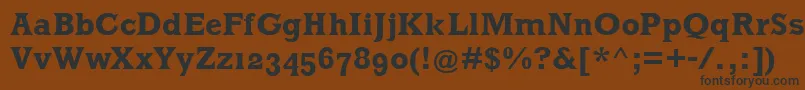 MklatinBold Font – Black Fonts on Brown Background