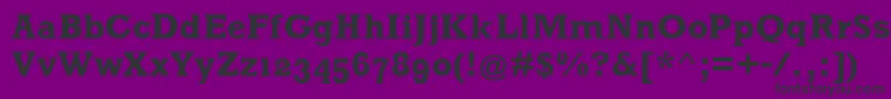 MklatinBold-fontti – mustat fontit violetilla taustalla