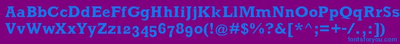 MklatinBold Font – Blue Fonts on Purple Background