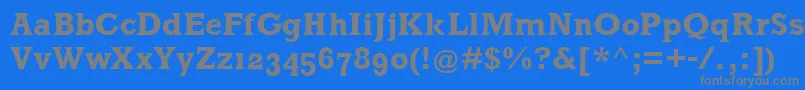 MklatinBold Font – Gray Fonts on Blue Background