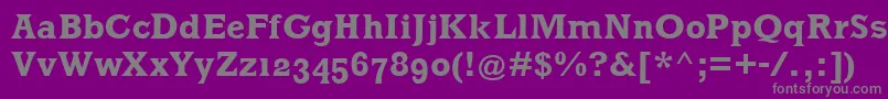 MklatinBold Font – Gray Fonts on Purple Background