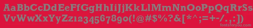 MklatinBold Font – Gray Fonts on Red Background