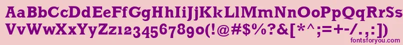 MklatinBold Font – Purple Fonts on Pink Background