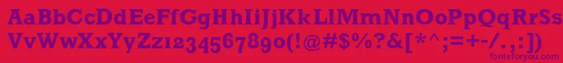 MklatinBold Font – Purple Fonts on Red Background