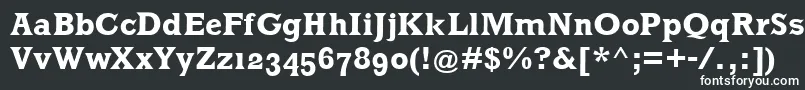 Шрифт MklatinBold – белые шрифты на чёрном фоне