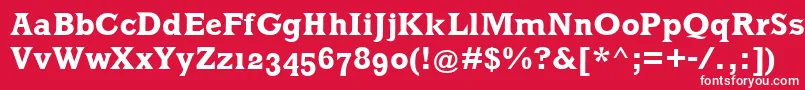 MklatinBold Font – White Fonts on Red Background